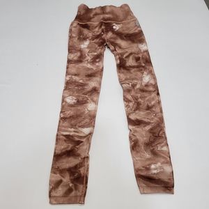 Free People Shanti Legging, Taupe Tie Dye, Size XS/S, NWT